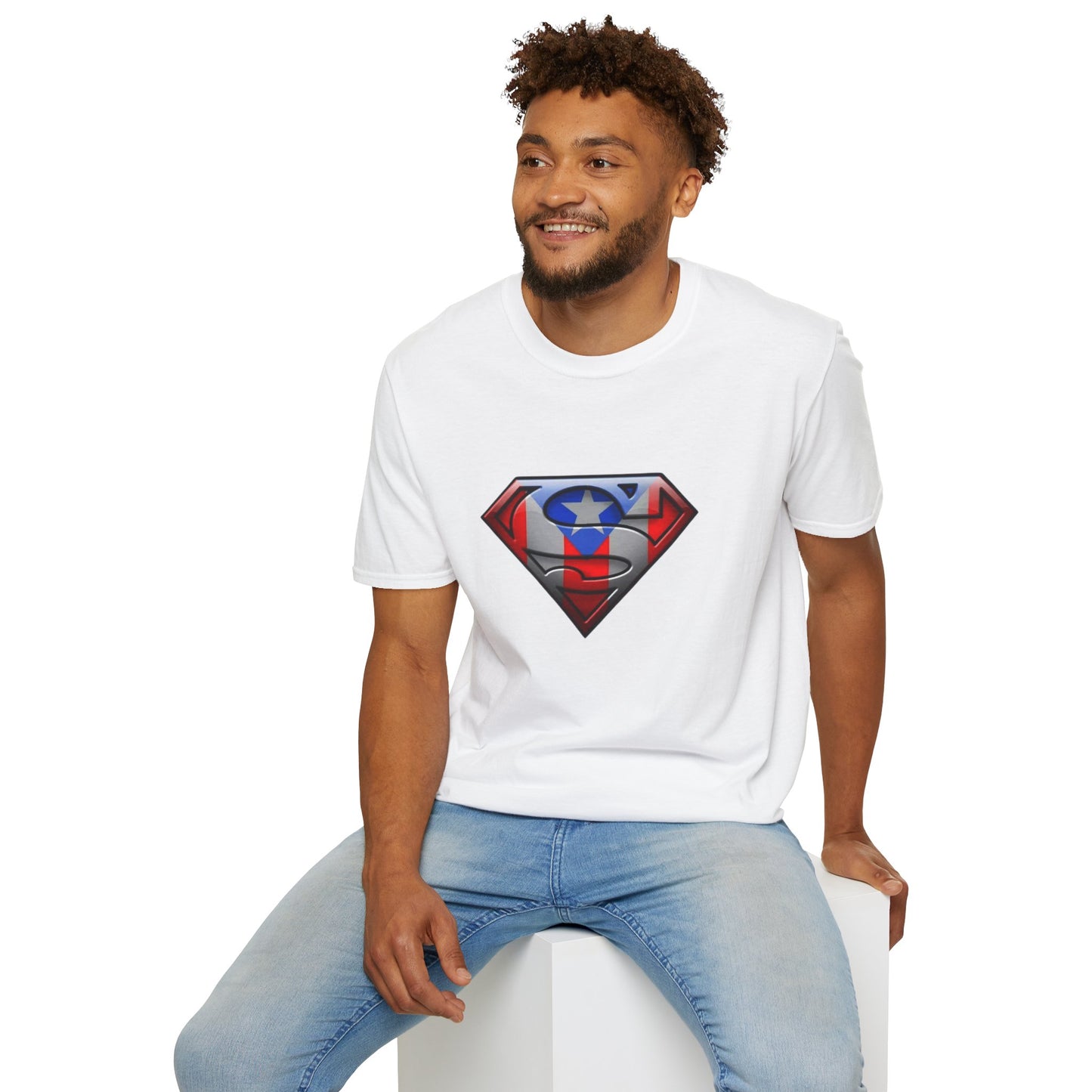 Unisex - Superman Logo with Puerto Rican Flag