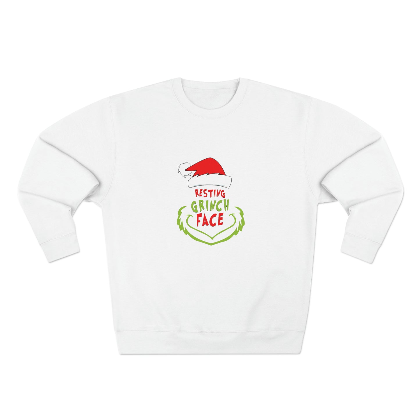 Resting Grinch Face Christmas Premium Crewneck Sweatshirt