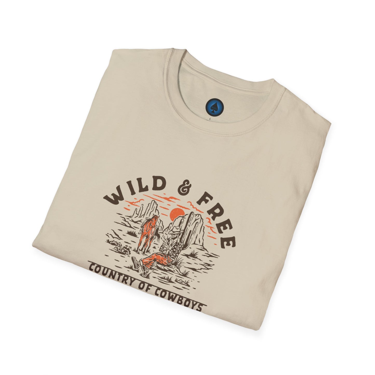 Wild and Free Vintage Cowboy Country (image on front and back)